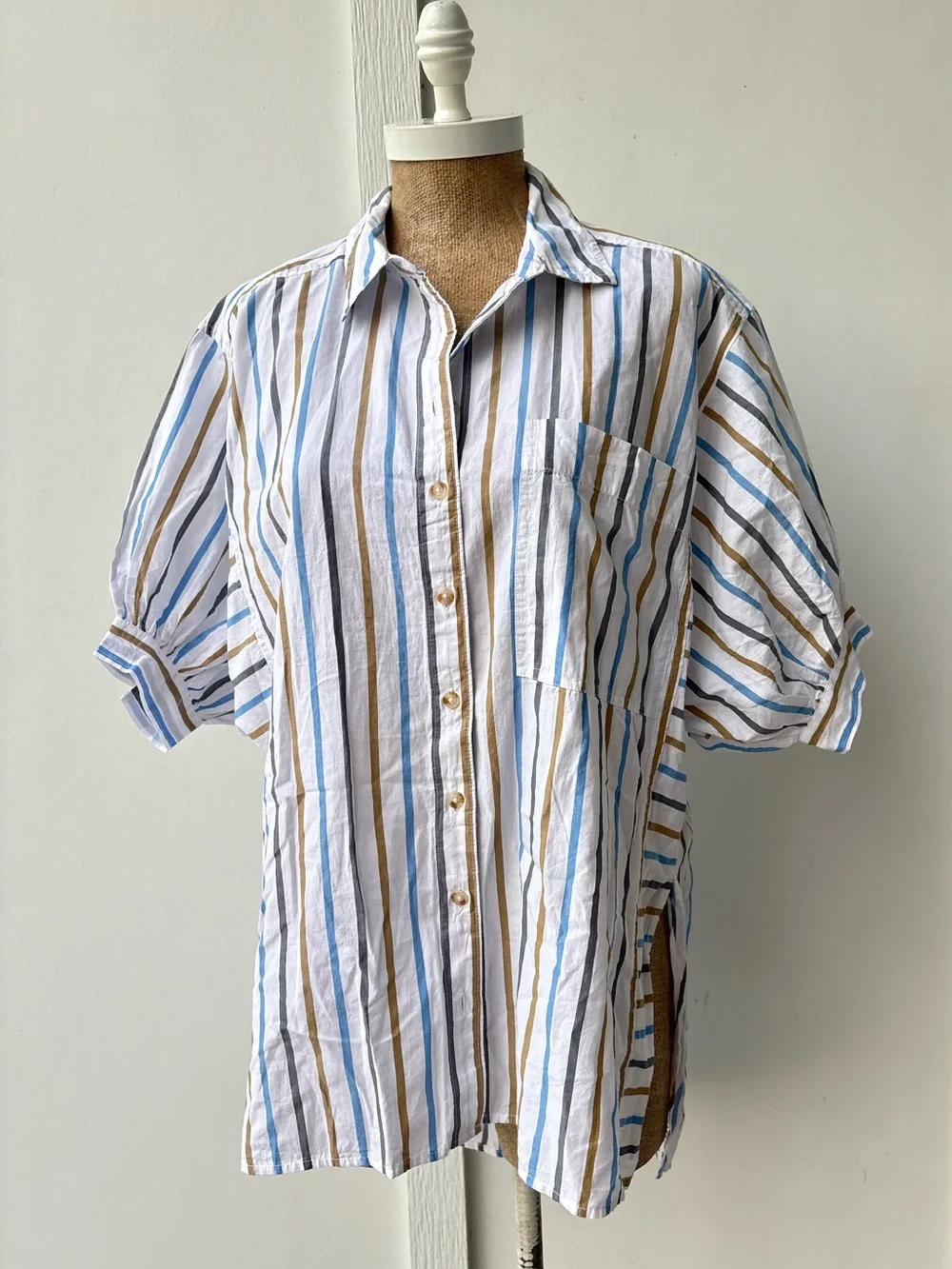 Anthropologie Pilcro Painter Buttondown Shirt Striped XS